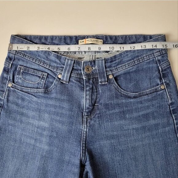 lee Mid Rise Straight Leg Jeans 28 - Picture 8 of 11